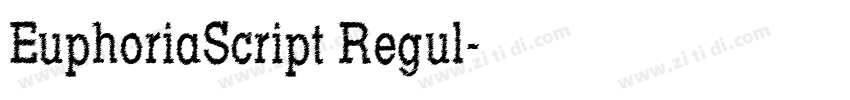 EuphoriaScript Regul字体转换